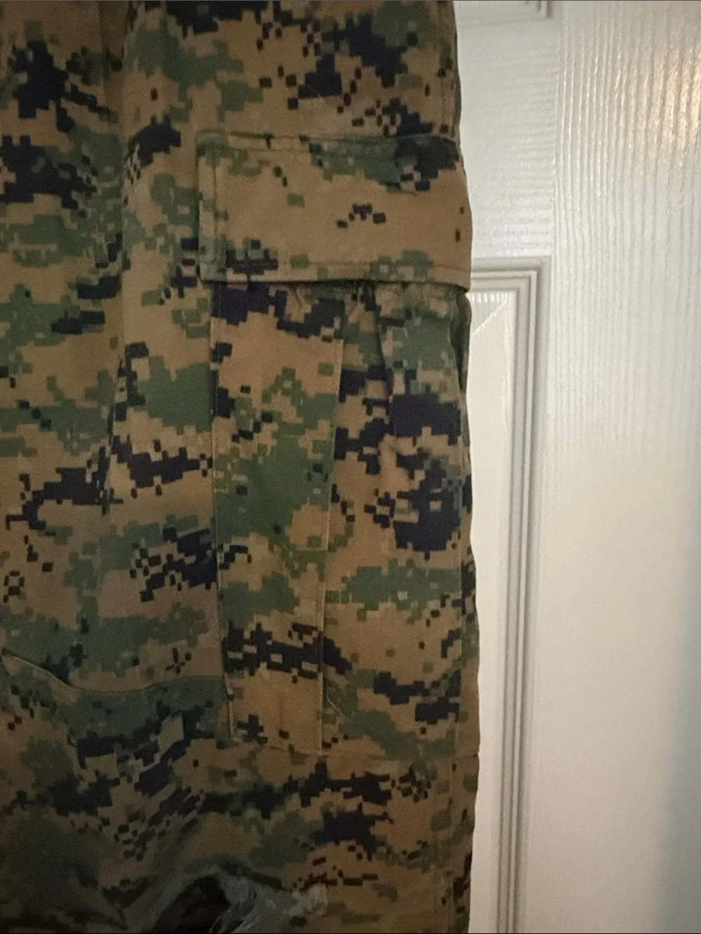Men's Camo Cargo Pants - Green Digital Woodland